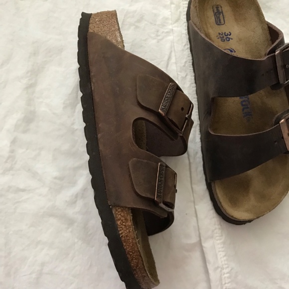 Birkenstock Arizona Oiled Leather Soft Footbed Size 36/Women's 5 - 5.5 Habana - Picture 12 of 16